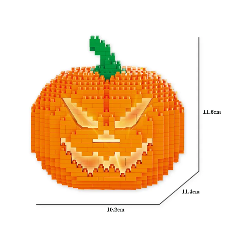 Leuchtender Halloween-Kürbis Bausteinset