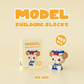 Mini kawaii building block set