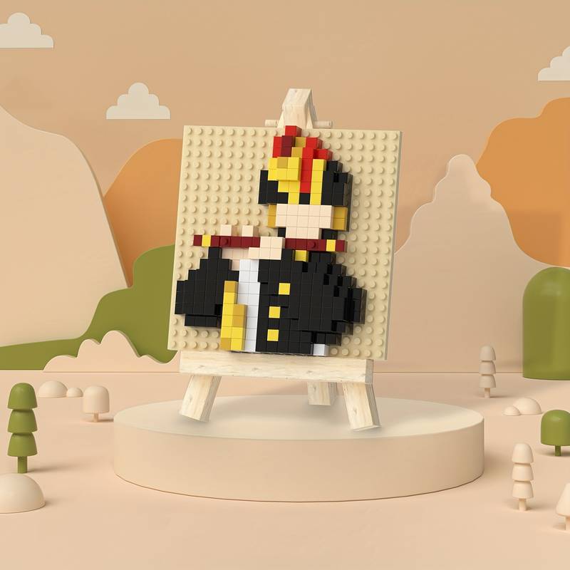 Mini pixel art building block set