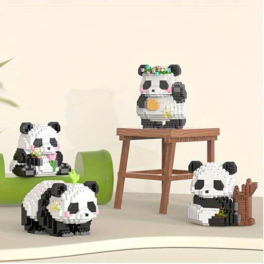 Mini panda building block set