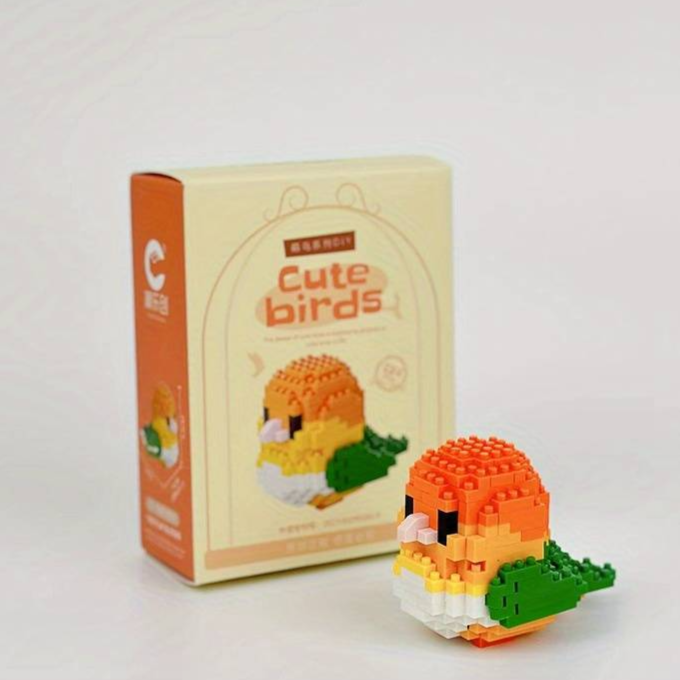 Mini building block set bird