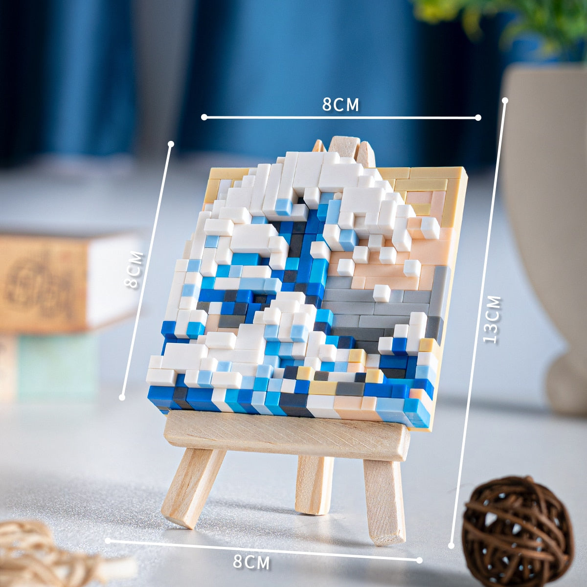 Mini pixel art building block set