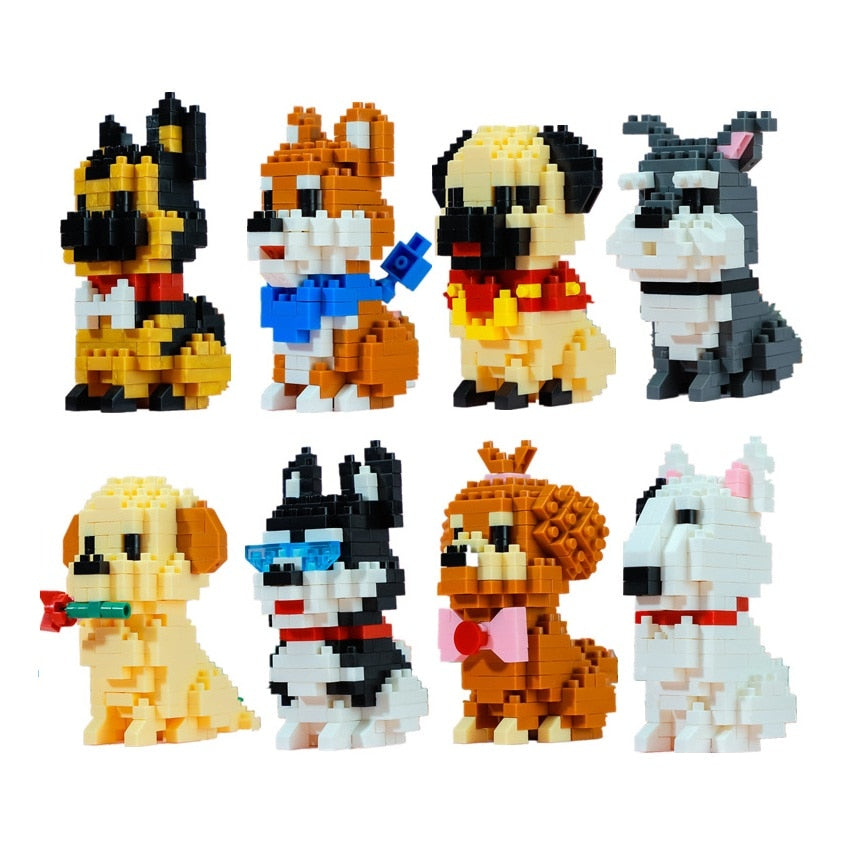 Mini dogs building block set
